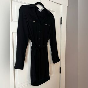 Express shirt dress with belted tie waist size S